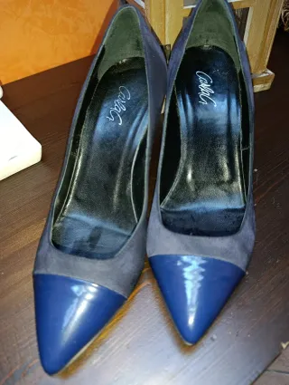 Scarpe Nuove décolleté Carla G. blu in camoscio