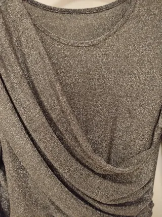 Vestido fiesta plateado