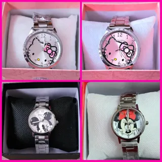 Relojes Hello Kitty y Mickey Mouse