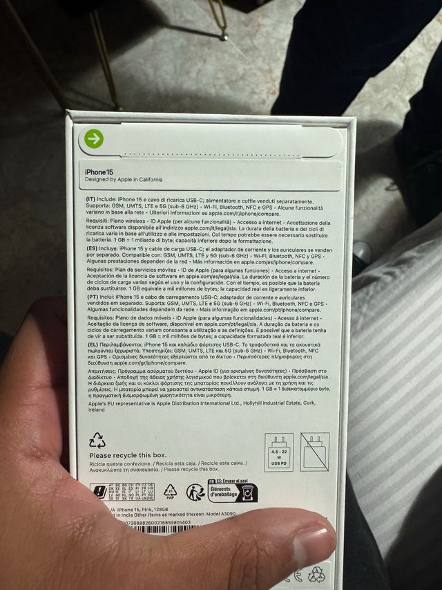 iPhone 15 128GB Rosado