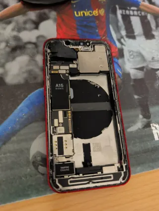 iPhone 13 mini rosso 128GB per ricambio