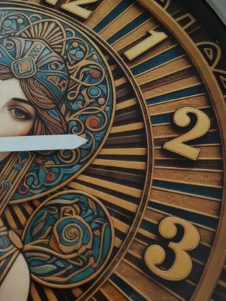 Orologio da parete Art Deko vintage donna