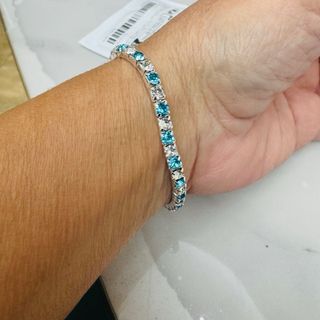 Bracciale tennis elastico bicolore