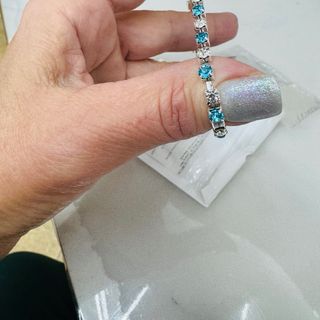 Bracciale tennis elastico bicolore