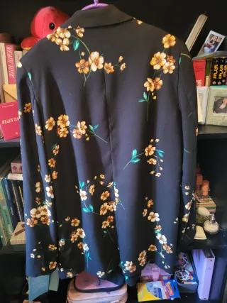 Americana Mango flores negra multicolor