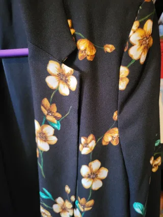 Americana Mango flores negra multicolor