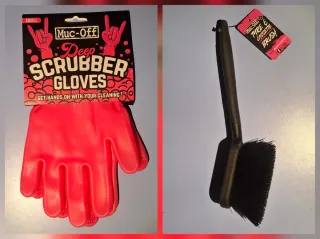 Guanti e Spazzola Muc-Off Nuovi