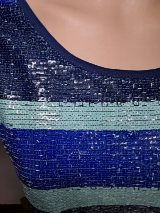 Blusa de lentejuelas a rayas