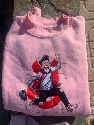 Sudadera ARTA rosa con dibujo animado