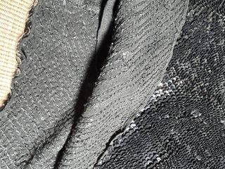 Top Lencero Seda Lentejuelas Negras Talla 40