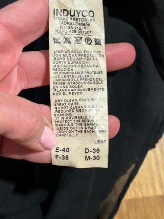 Top Lencero Seda Lentejuelas Negras Talla 40