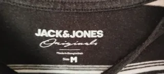 Camiseta Jack&Jones Rayas Negro y rosa palido