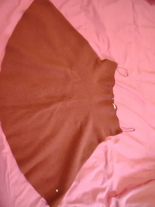 Falda punto Adolfo Dominguez marrón,talla L.