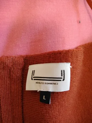 Falda punto Adolfo Dominguez marrón,talla L.