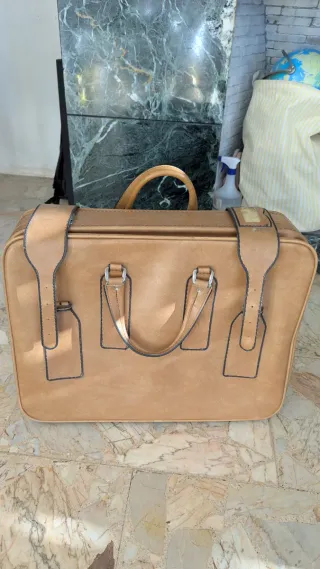 Maleta vintage grande piel