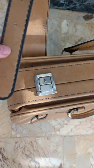 Maleta vintage grande piel