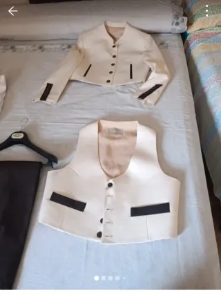 Traje campero hombre crudo y marrón