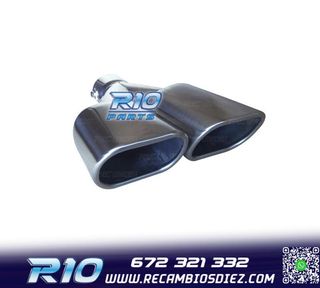 COLA ESCAPE DOBLE RECTANGULAR ACERO INOX