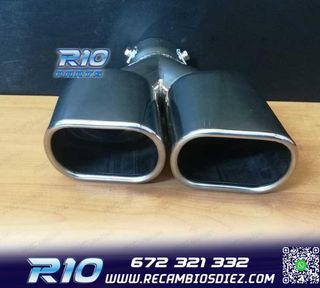 COLA ESCAPE DOBLE RECTANGULAR ACERO INOX