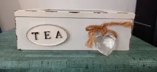 Scatola porta bustine tè shabby chic