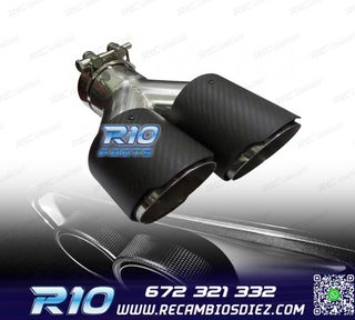 COLA ESCAPE CARBONO DOBLE IZQUIERDA