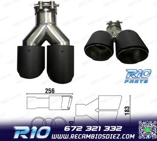 COLA ESCAPE CARBONO DOBLE IZQUIERDA