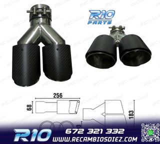 COLA ESCAPE CARBONO DOBLE DERECHA