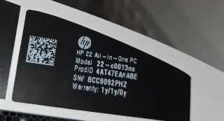 Ordenador HP 22-c0013ns Plata/Blanco