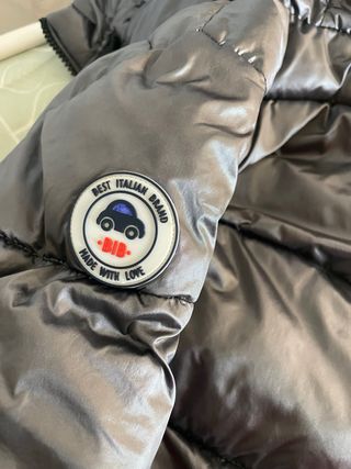 Chamarra plumifero BIB gris niña 8 años