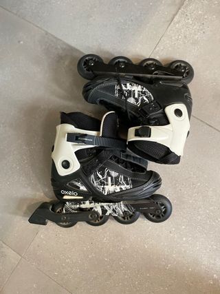 Patines RollerBlade en línea Oxelo negros