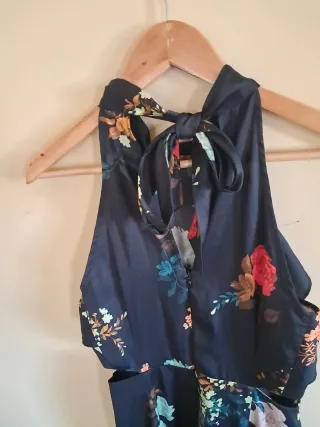 Mono largo estampado floral negro talla S