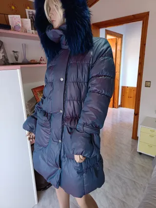 Piumino con vere piume d'oca con cappuccio