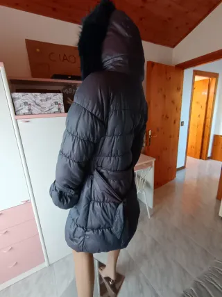 Piumino con vere piume d'oca con cappuccio