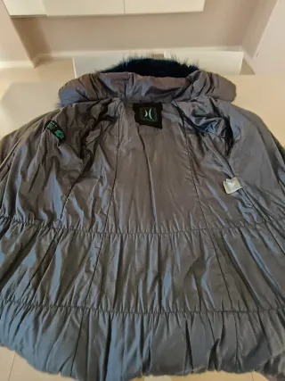 Piumino con vere piume d'oca con cappuccio