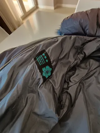 Piumino con vere piume d'oca con cappuccio