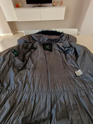 Piumino con vere piume d'oca con cappuccio