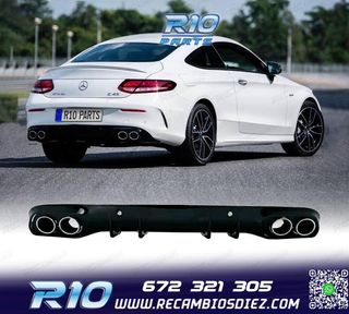 DIFUSOR MERCEDES CLASE C C205 COUPE 14-18 AMG PDC + COLAS ES