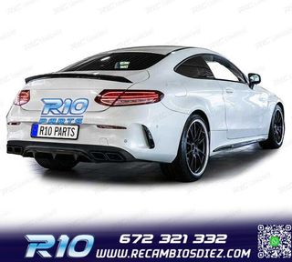 DIFUSOR MERCEDES CLASE C C205 COUPÉ 15-18 LOOK AMG PDC NEGR