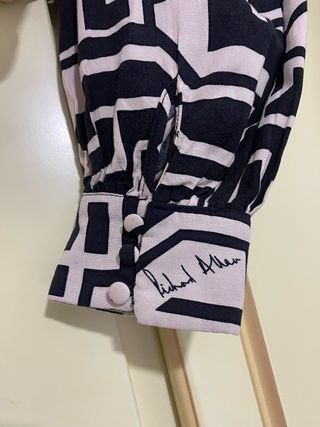 Vestido H&M Negro y Blanco Geométrico