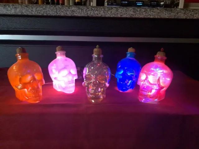 Luci LED a forma di teschio con telecomando