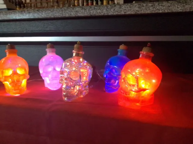 Luci LED a forma di teschio con telecomando