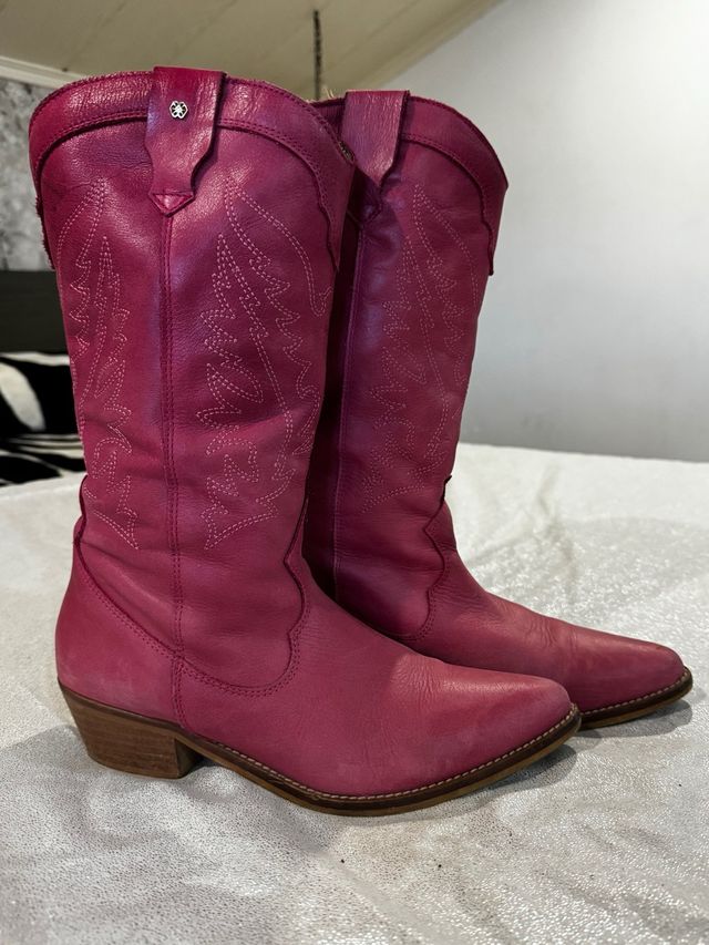 Botas cowboy fucsia