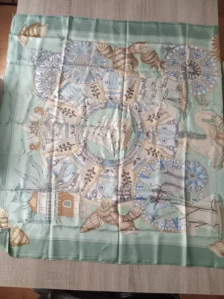 Pañuelo HERMES PARIS Seda Diseño Náutico