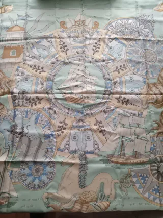 Pañuelo HERMES PARIS Seda Diseño Náutico