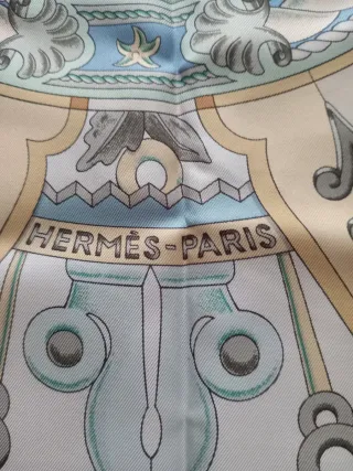 Pañuelo HERMES PARIS Seda Diseño Náutico