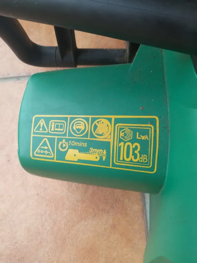 Motosega elettrica verde