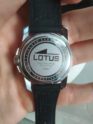 Reloj Lotus niño negro y plateado