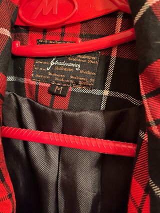 Chaqueta cuadros roja y negra Talla M