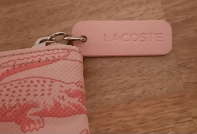 Bolso shopper Lacoste rosa estampado