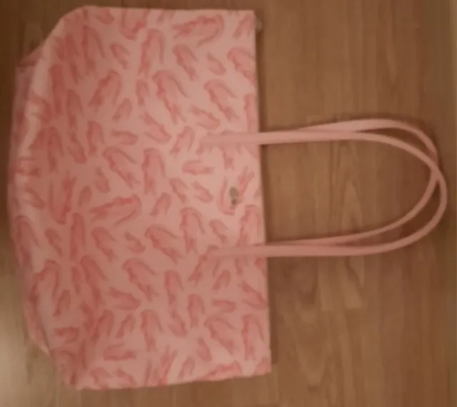Bolso shopper Lacoste rosa estampado